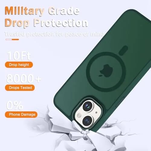 YENAPOON Cellular Phone Case for iPhone 14/13 6.1 inch | Magnetic & Shockproof with Screen Protector thumbnail 2