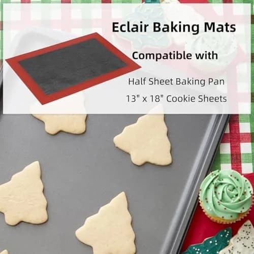 Amyandone Silicone Baking Mat with Microperforated, 2 PCS 40cm x 31cm (16" x 12") | Non-Stick Oven Liner for Half Sheet Pan, Reusable Air Mesh Silicone Mat thumbnail 8
