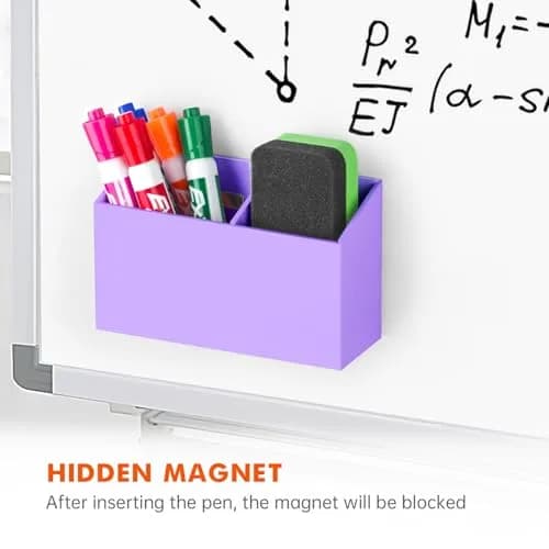 BEYGORM Magnetic Dry Erase Marker Holder & Organizer 15 cm (5.9 in) | Non-Slip Acrylic for Whiteboards & Fridges thumbnail 4