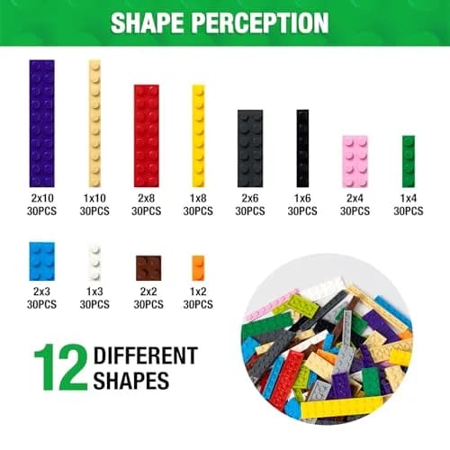 MANNIDOO 360 Pieces Small Building Plates Set, 16 Colors | ASTM-Tested Educational Toy for Kids 3+ thumbnail 3
