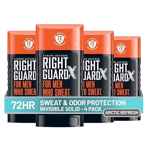 Right Guard Xtreme Defense Invisible Solid Antiperspirant Deodorant 10.4 oz (4 Pack) | 72-Hour Odor Control thumbnail 1