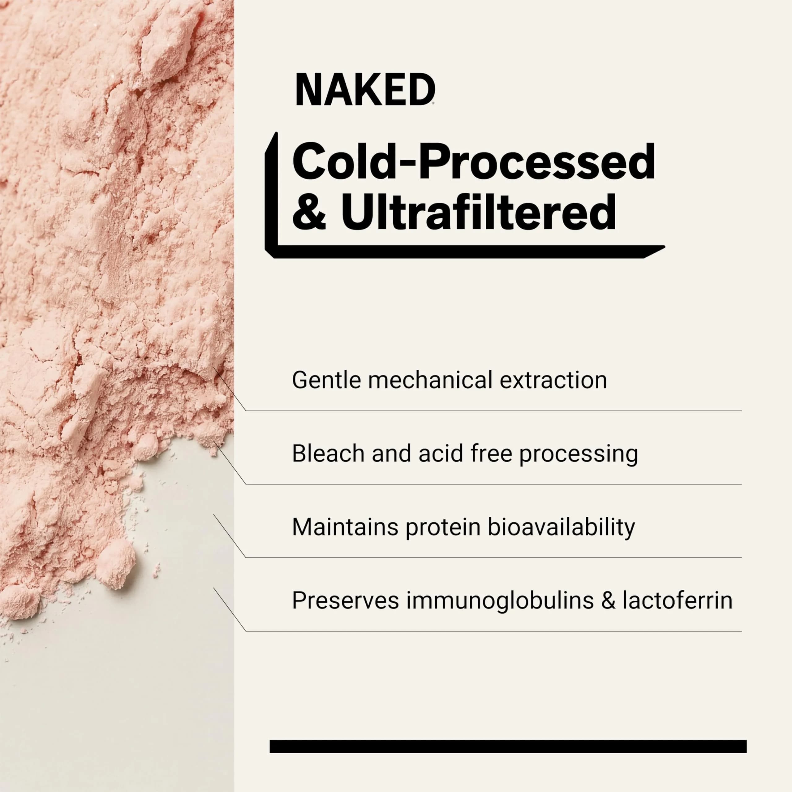 NAKED Strawberry Whey Protein Powder 2lb (907g) | 25g Protein, 3 Ingredients, USA Import - view 4
