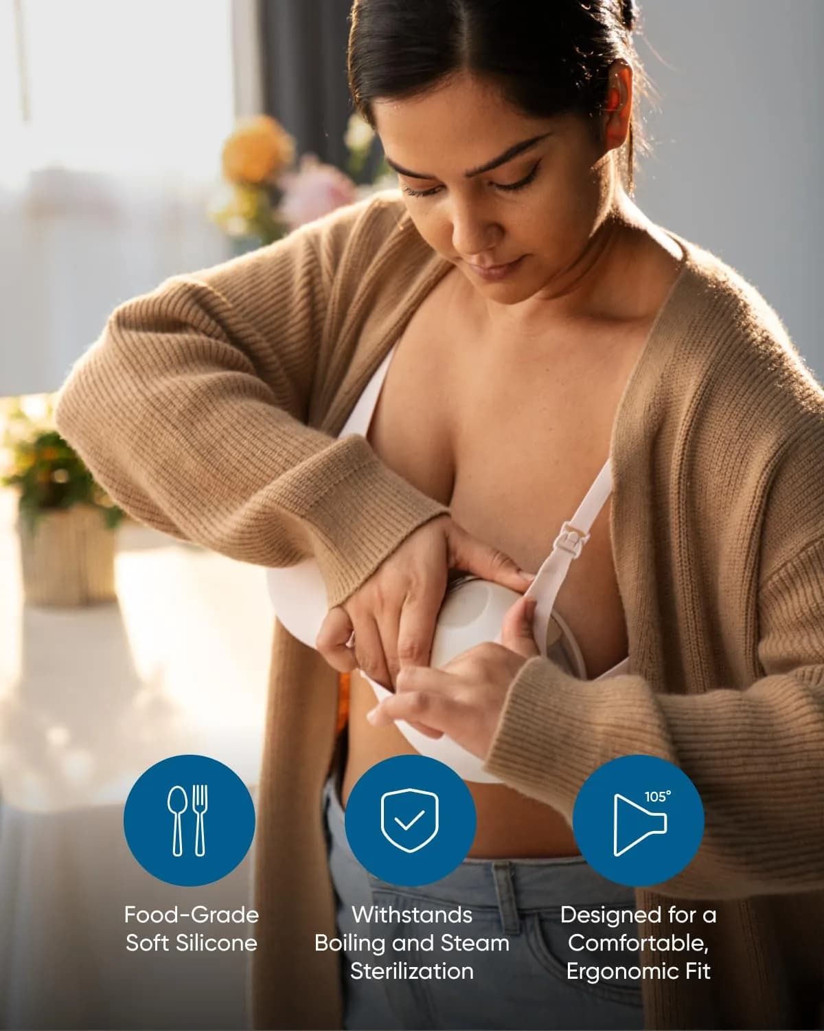 eufy Security 24mm Flange (2-Pack) | BPA-Free Silicone for Wearable Breast Pump E20/S1/S1 Pro - view 5