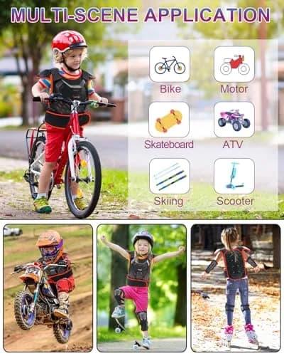 StarknightMT Kids Dirt Bike Gear Youth Motocross Chest Protector Suit | Impact Protection for Ages 3-12 thumbnail 5