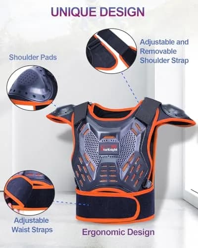 StarknightMT Kids Dirt Bike Gear Youth Motocross Chest Protector Suit | Impact Protection for Ages 3-12 thumbnail 3
