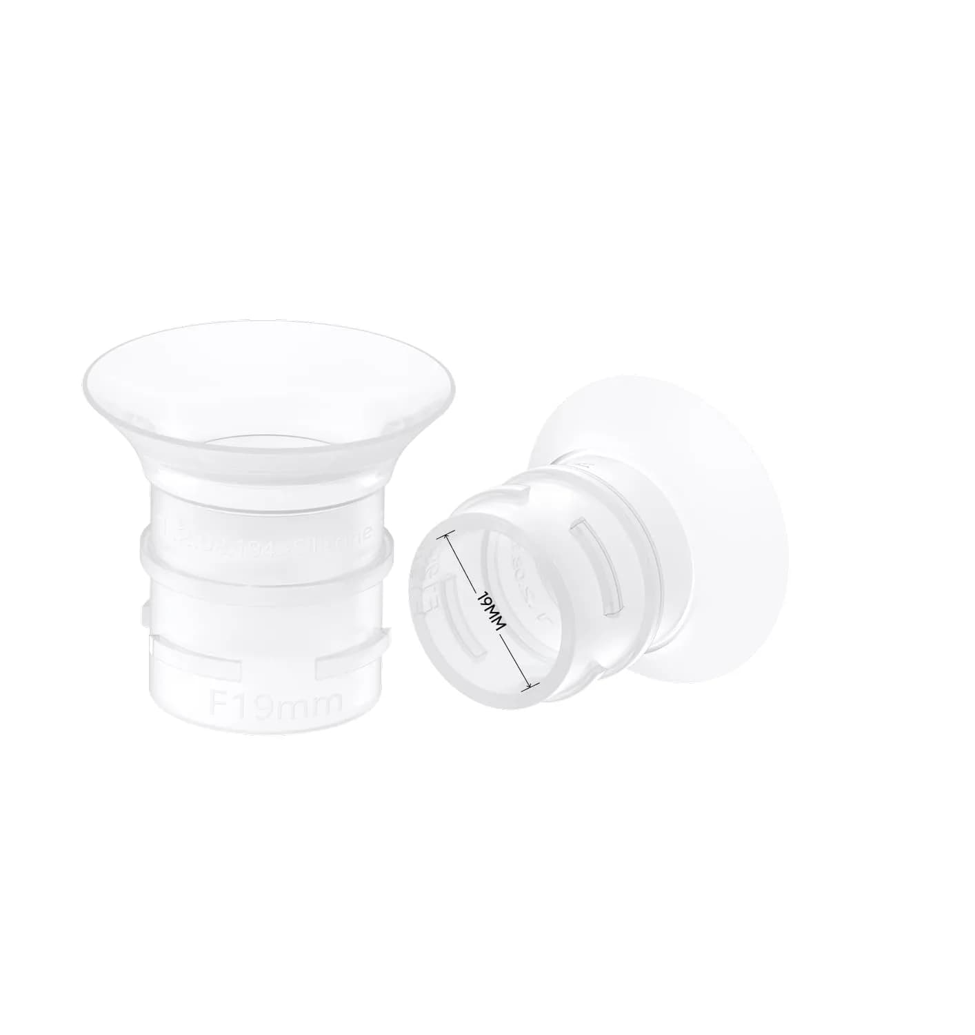 eufy Security 21mm Sizing Inserts (2-Pack) for Wearable Breast Pump | BPA-Free Silicone — 19mm