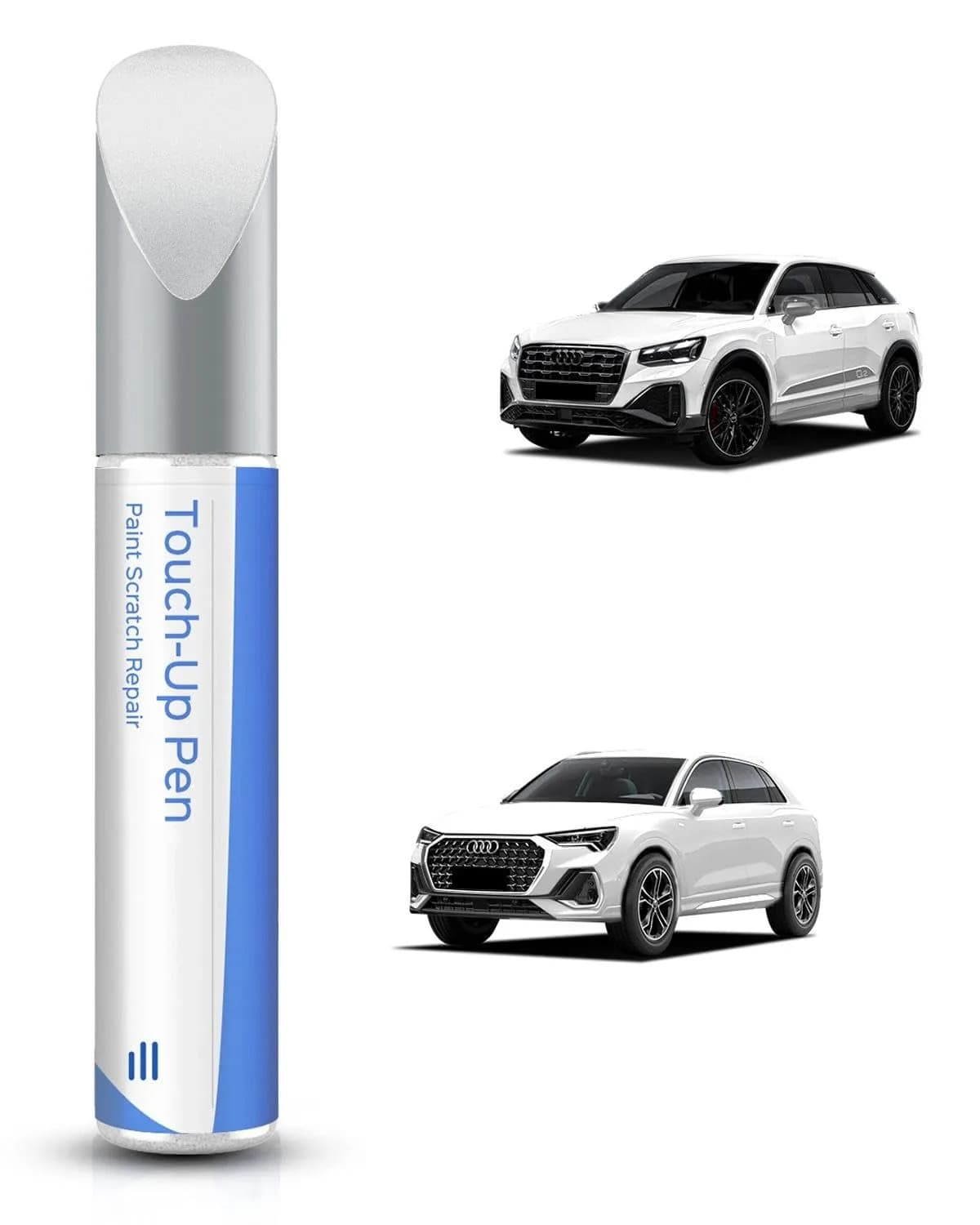 PARTS4EV LS9R/2Y Glacier White Metallic Touch Up Paint 0.41 Fl Oz | Compatible with Audi Exact Match Chips