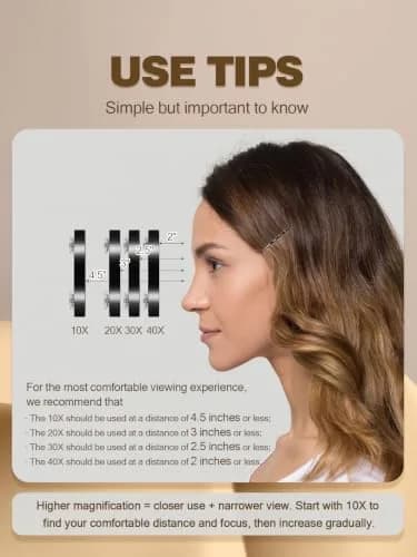 Macaki 40x Magnifying Mirror Suction Cup | Powerful 3.5 in, Black for Precise Makeup thumbnail 4