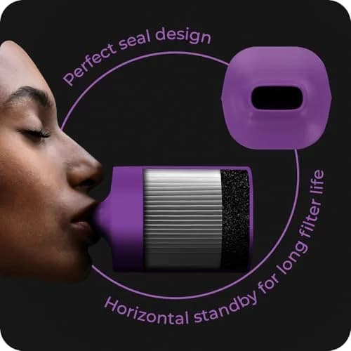vonSploof Personal Air Filter with HEPA & Carbon Filter, Purple Case + 1 Recyclable Filter, 160g (5.6oz) | Traps Smoke & Odor thumbnail 6