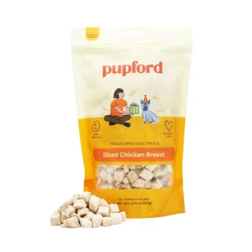Pupford Freeze Dried Chicken Breast Treats for Dogs & Puppies (3 oz) | Healthy, Natural, Single Ingredient Dog Treats thumbnail 1