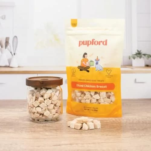 Pupford Freeze Dried Chicken Breast Treats for Dogs & Puppies (3 oz) | Healthy, Natural, Single Ingredient Dog Treats thumbnail 2