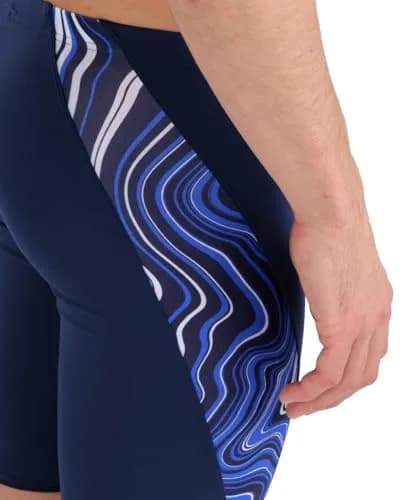 ARENA Performance Men's Marbled Swim Jammer MaxLife Eco 17.7in | Chlorine-Resistant Athletic Swimwear thumbnail 4