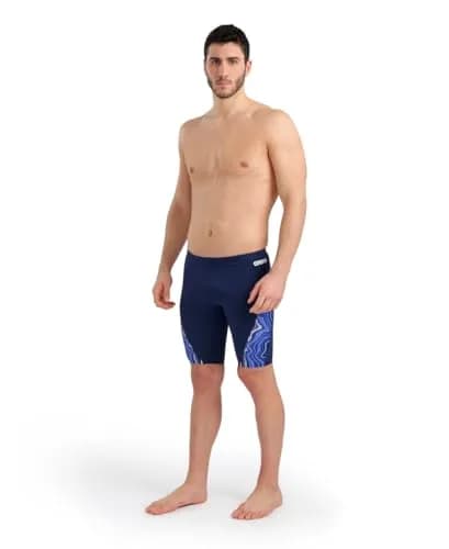 ARENA Performance Men's Marbled Swim Jammer MaxLife Eco 17.7in | Chlorine-Resistant Athletic Swimwear thumbnail 6