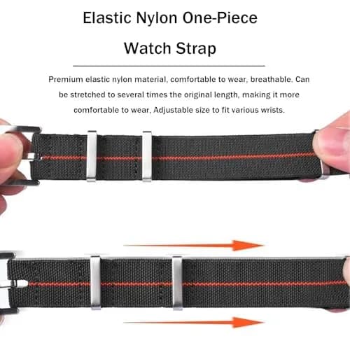 Niziruoup Nylon Elastic Watch Strap Military Parachute Style 20mm | Waterproof, Breathable & Durable thumbnail 2