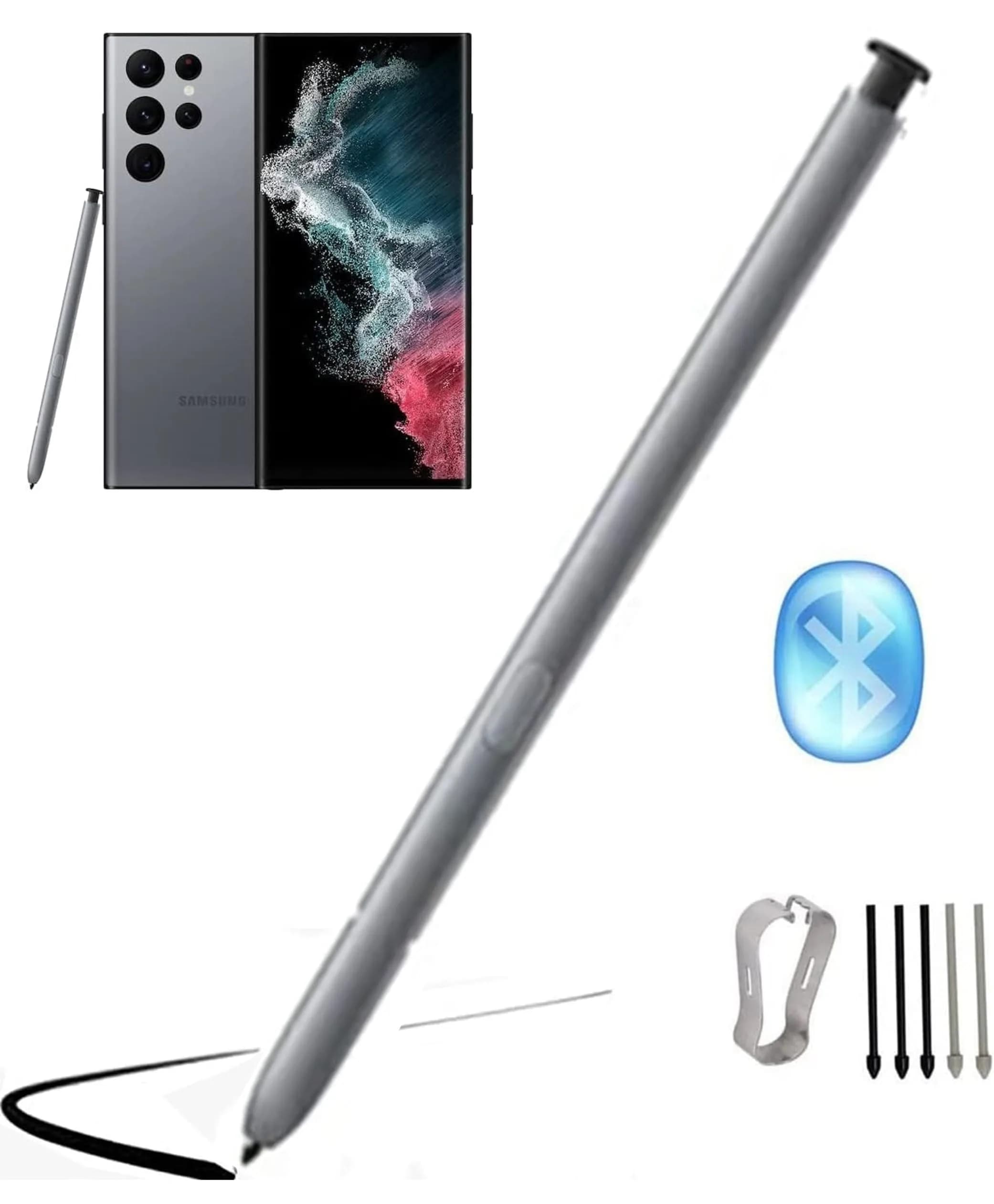 YJSK S Pen Replacement for Samsung Galaxy S22 Ultra 5G Stylus Pen 0.7mm Tip | 4096 Pressure Sensor - main product image