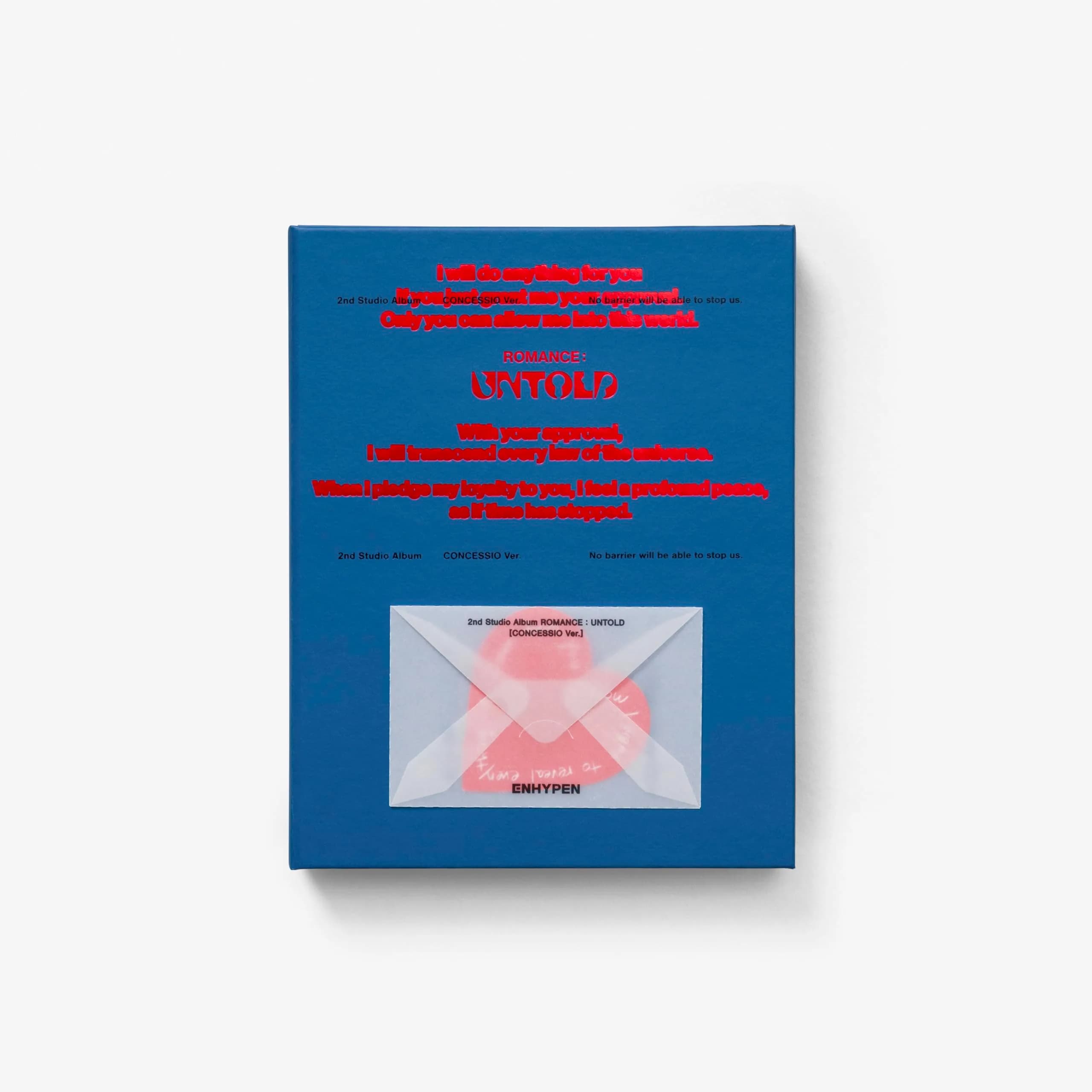 ENHYPEN ROMANCE : UNTOLD 2nd Full Album Standard CONCESSIO Ver. | 92-Page Photobook & CD Set — 8x10 inches or 12x12 inches