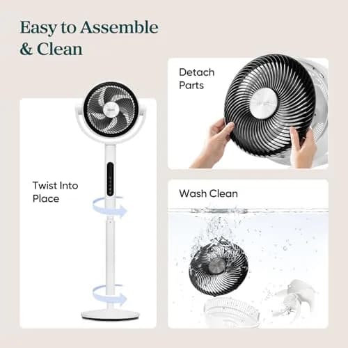 Levoit Pedestal Air Circulator Fan 43.7 x 12.5 x 14.5 in | 908 CFM, 22 ft/s, Quiet Sleep Mode thumbnail 7