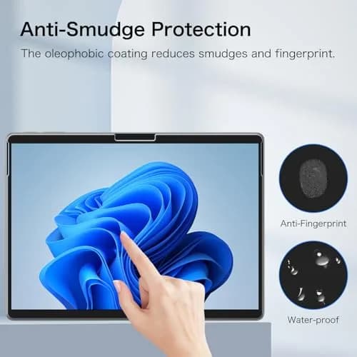 FINTIE 2 Pack Screen Protector for 13 Inch Surface Pro 12th/11/10/9/8/X | 9H Tempered Glass, HD Clear, Oleophobic Coating thumbnail 5