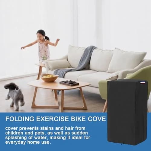 Rilime Folding Exercise Bike Cover, Waterproof, 28"L x 16"W x 46"H | Keeps Equipment Dry & Clean thumbnail 4