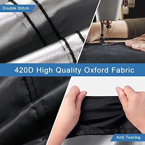 Rilime Folding Exercise Bike Cover, Waterproof, 28"L x 16"W x 46"H | Keeps Equipment Dry & Clean thumbnail 3