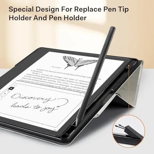 CoBak Stand Case for Kindle Scribe 10.2 Inch (25.9 cm) | Premium Folio Leather Cover with Pen Holder, Auto Sleep/Wake thumbnail 3