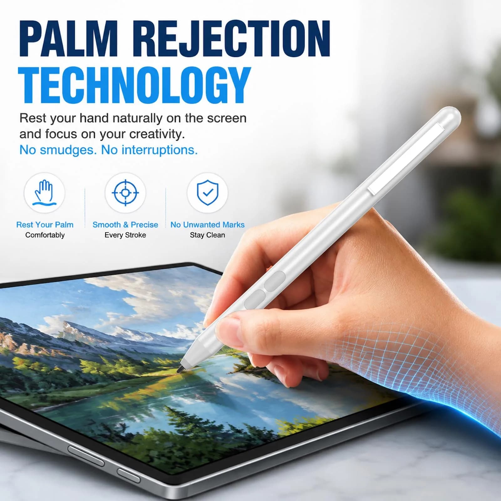 ANYQOO Active Stylus Pen for HP Omnibook Envy x360 Spectre Pavilion 1024 Pressure Levels | MPP 1.51 Technology - view 5