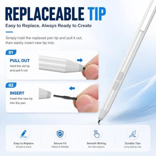 ANYQOO Active Stylus Pen for HP Omnibook Envy x360 Spectre Pavilion 1024 Pressure Levels | MPP 1.51 Technology thumbnail 6
