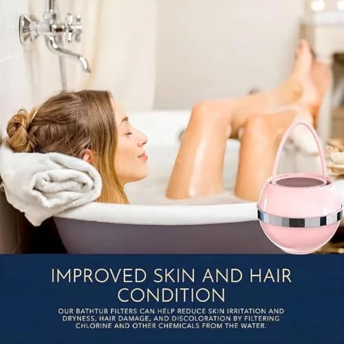 Beati Faucet Bath Filter for Tub - Pink Water Softener for Lead, Chlorine & Fluoride | Skin & Hair Condition thumbnail 6