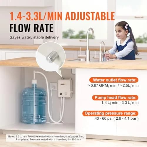 VEVOR Bottled Water Dispenser Pump System 5 Gallon | Automatic Electric Water Pump for Household Use thumbnail 3