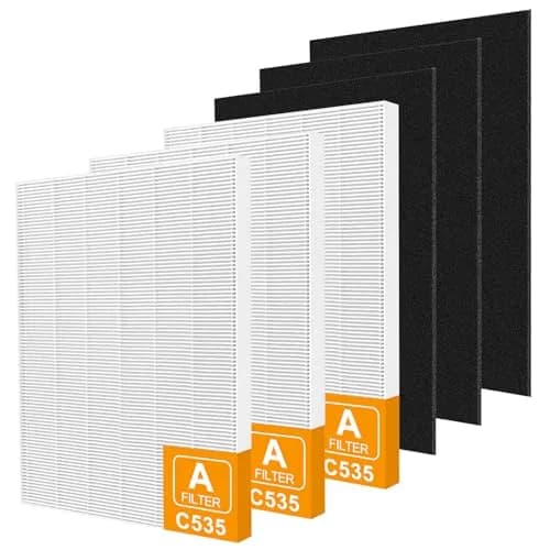 isinlive 115115 HEPA Replacement Filter A Size 21 for Winix Air Purifiers, 3 HEPA Filters + 3 Carbon Pre-Filters | Captures 99.97% of Particles thumbnail 1