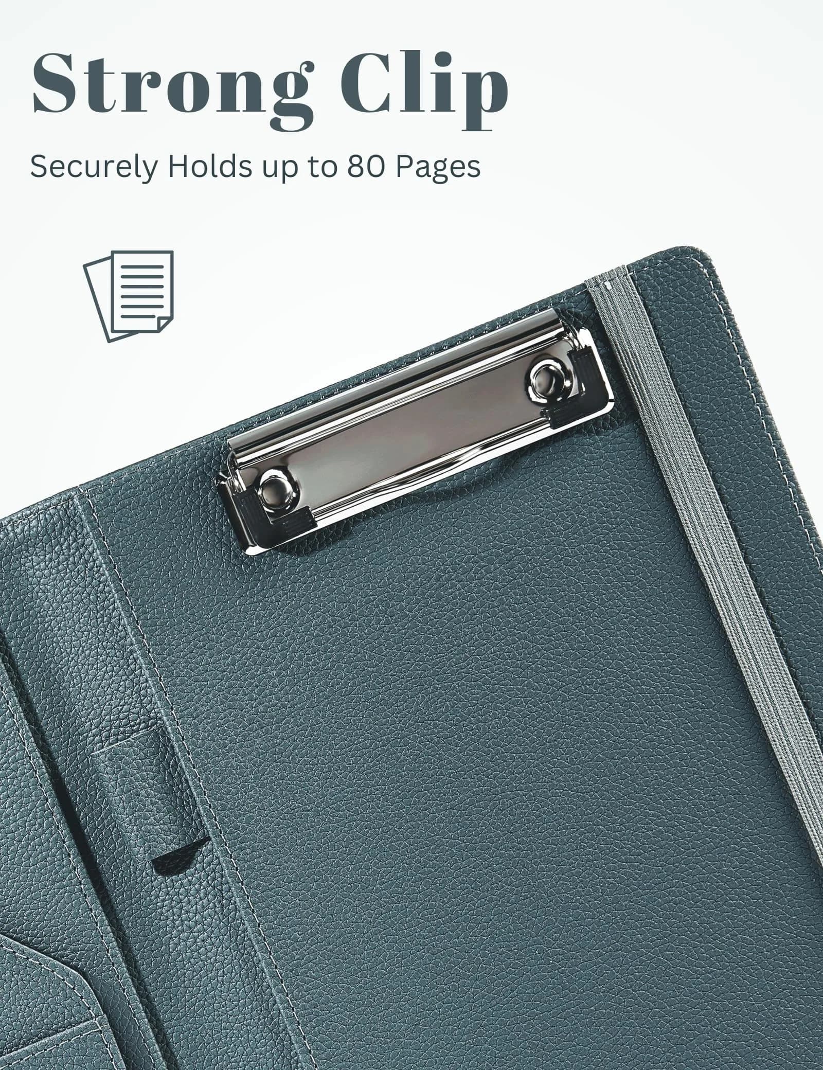 Mymazn Junior A5 Padfolio Grey Green | Fits 5x8 Inch Writing Pads, 7.4 x 9.3 Inches - view 6
