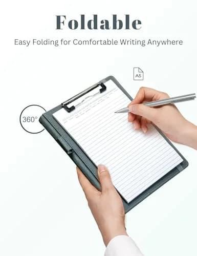 Mymazn Junior A5 Padfolio Grey Green | Fits 5x8 Inch Writing Pads, 7.4 x 9.3 Inches thumbnail 7