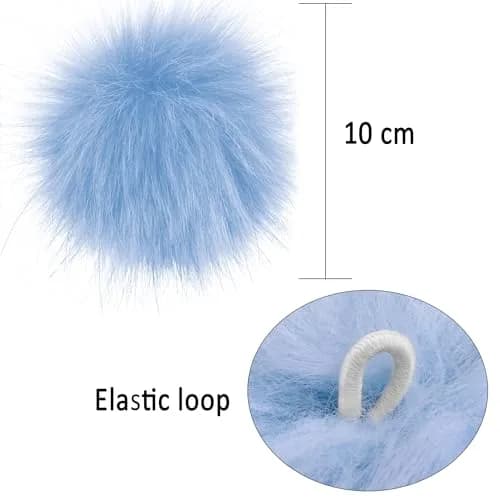 SIQUK 20 Pieces Faux Fur Pom Pom Balls 10 cm (3.94 in) | DIY Craft Accessories thumbnail 4