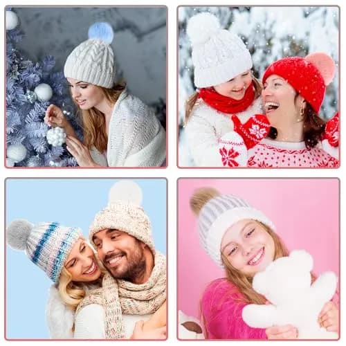 SIQUK 20 Pieces Faux Fur Pom Pom Balls 10 cm (3.94 in) | DIY Craft Accessories thumbnail 5