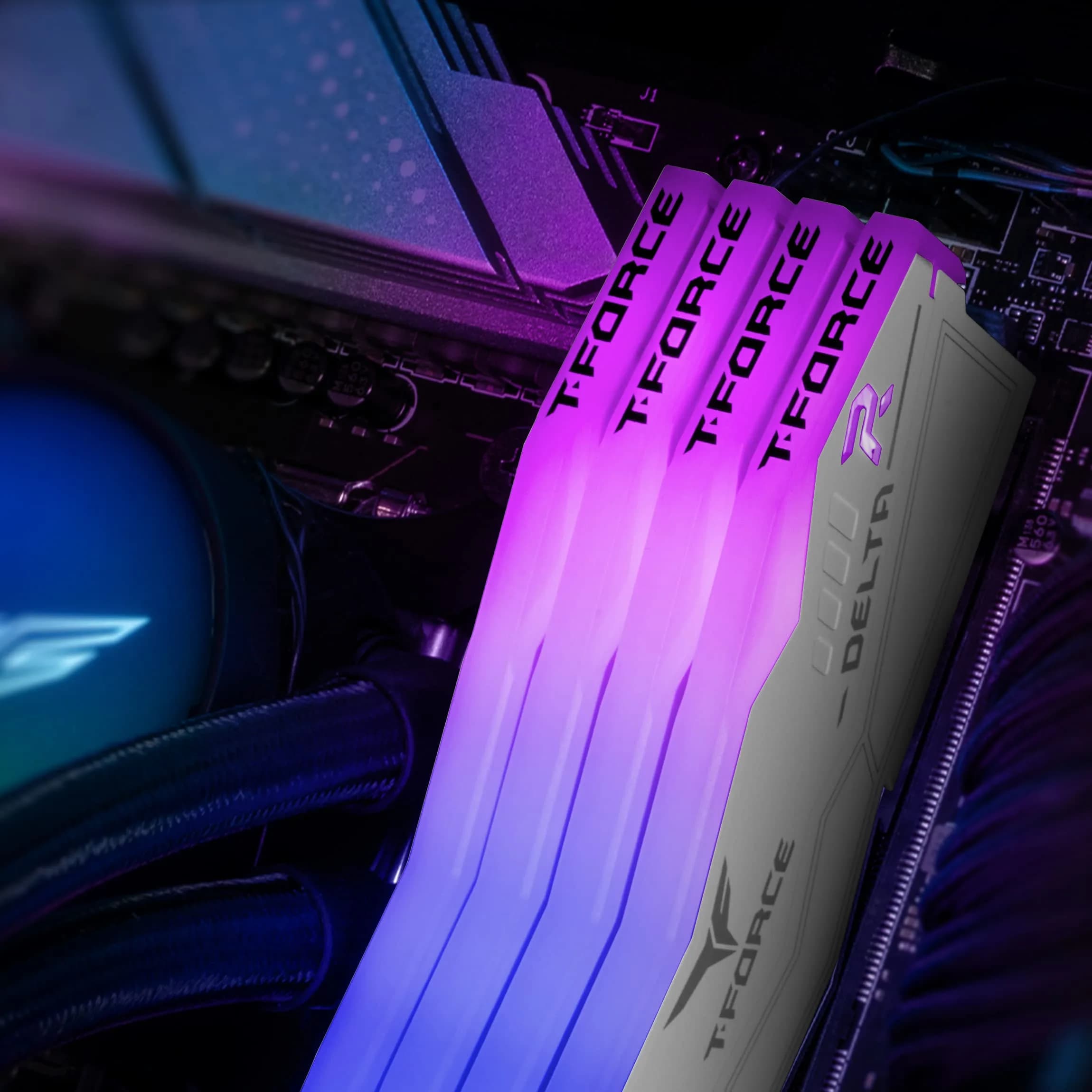 TEAMGROUP T-Force Delta RGB DDR5 RAM 32GB (2x16GB) 6000MHz White | High-Speed Desktop Memory Module - view 5