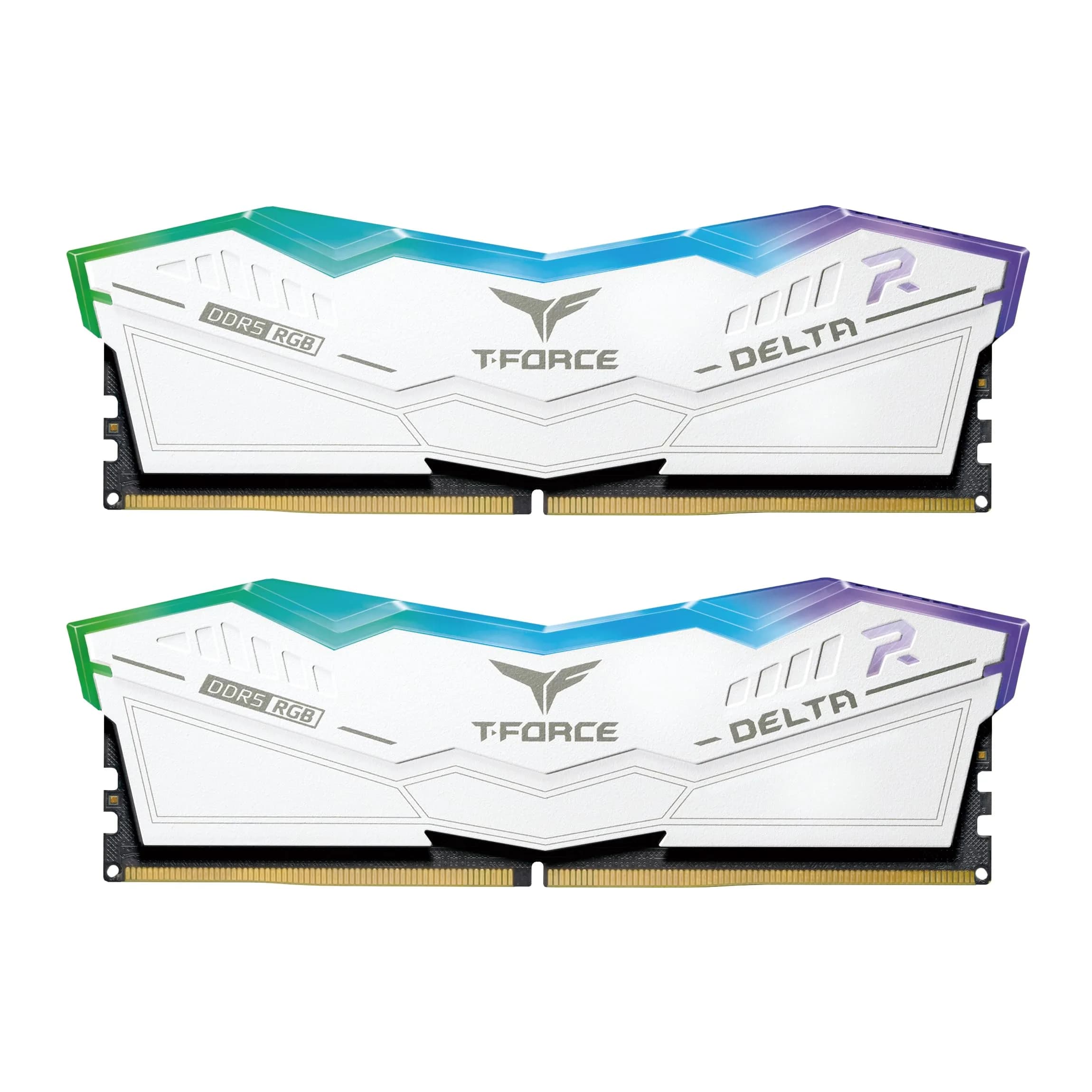 TEAMGROUP T-Force Delta RGB DDR5 RAM 32GB (2x16GB) 6000MHz White | High-Speed Desktop Memory Module - main product image