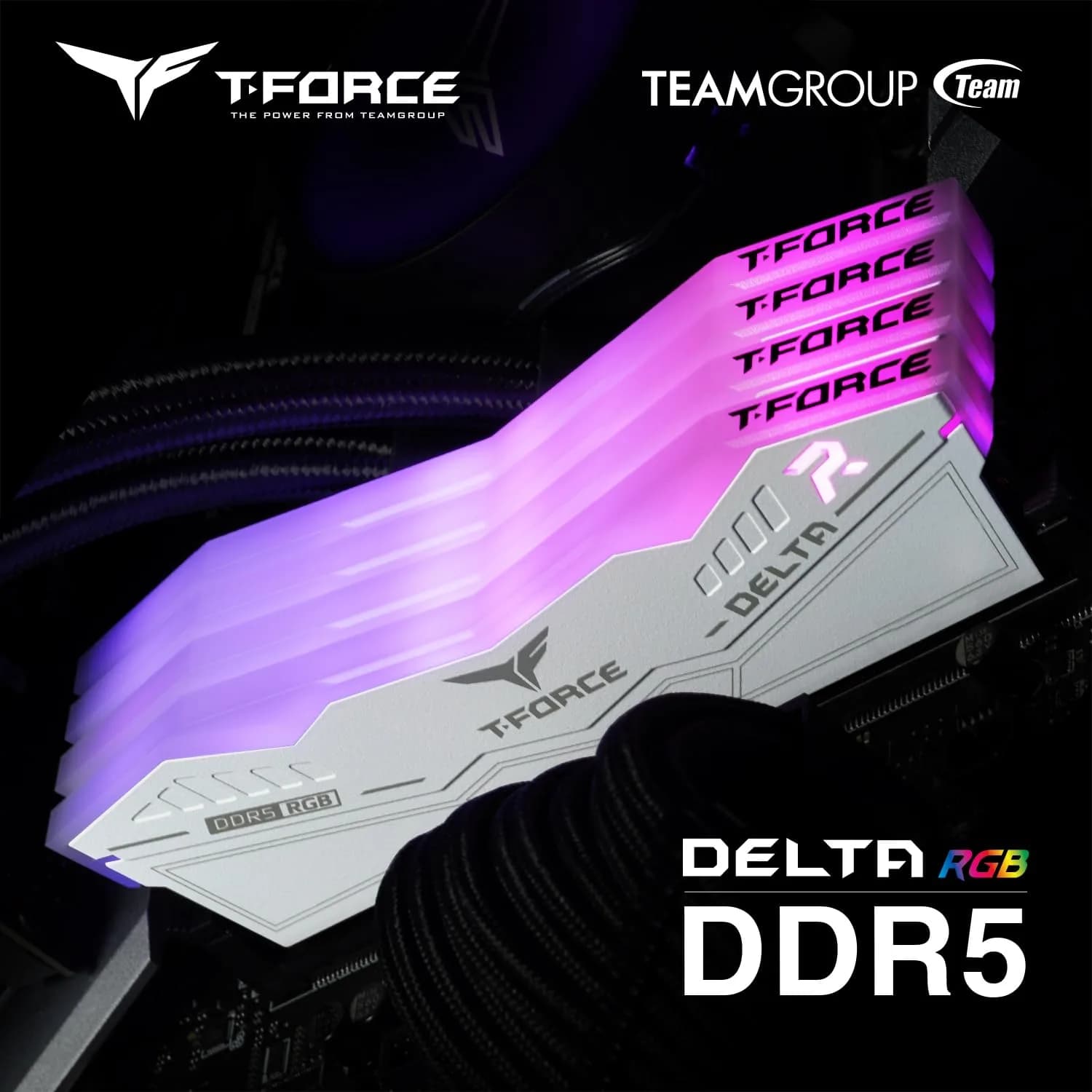 TEAMGROUP T-Force Delta RGB DDR5 RAM 32GB (2x16GB) 6000MHz White | High-Speed Desktop Memory Module - view 9