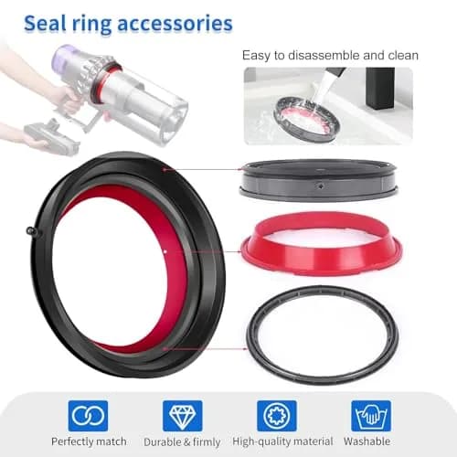 Vanclearidea Dust Bin Sealing Ring for Dyson V10 SV12 | High-Quality Rubber Seal (V10) thumbnail 4