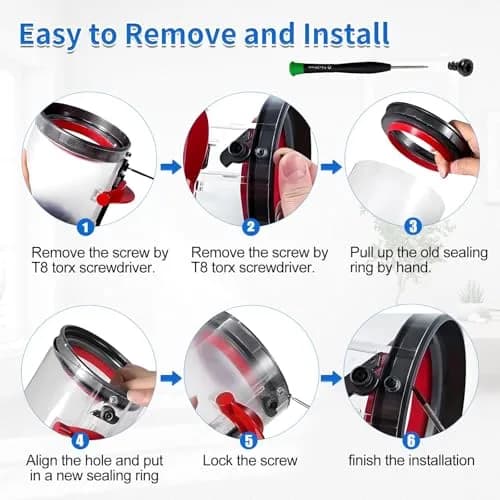 Vanclearidea Dust Bin Sealing Ring for Dyson V10 SV12 | High-Quality Rubber Seal (V10) thumbnail 5
