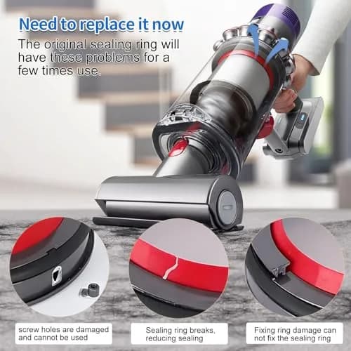 Vanclearidea Dust Bin Sealing Ring for Dyson V10 SV12 | High-Quality Rubber Seal (V10) thumbnail 3