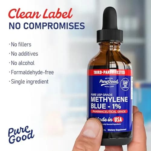 PureGood Methylene Blue 1% Liquid 60mL (2.03 fl oz) | USP-Grade, Third-Party Tested thumbnail 5