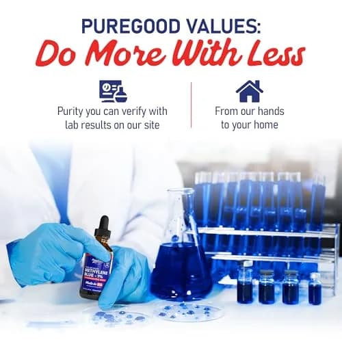 PureGood Methylene Blue 1% Liquid 60mL (2.03 fl oz) | USP-Grade, Third-Party Tested thumbnail 7