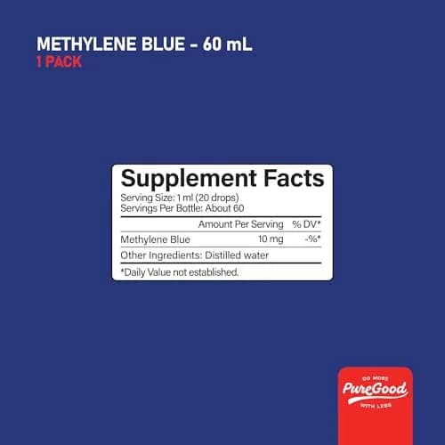 PureGood Methylene Blue 1% Liquid 60mL (2.03 fl oz) | USP-Grade, Third-Party Tested thumbnail 9