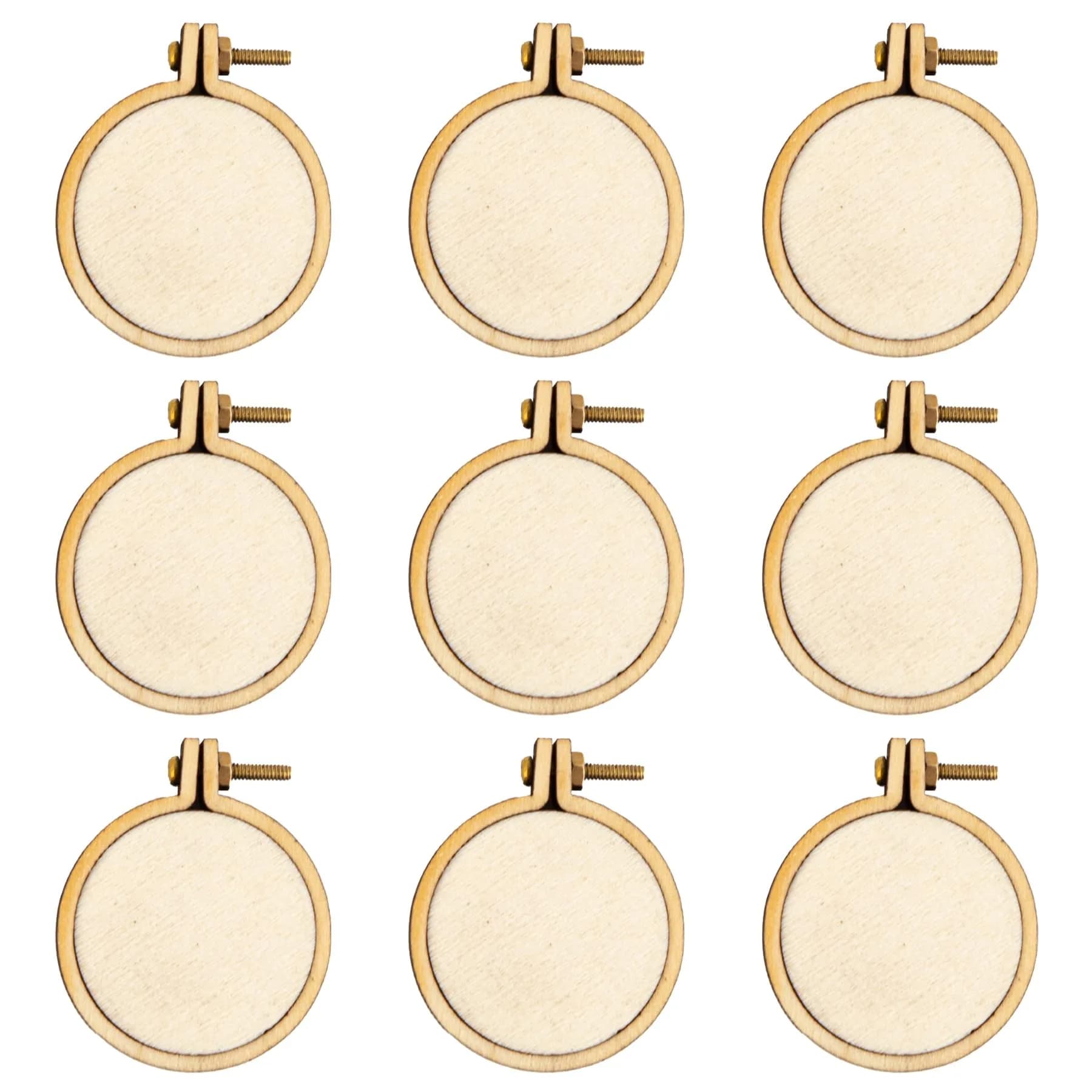 Framendino 10 Pack Oval Mini Embroidery Hoops for Crafts and Jewelry (1.38"x1.18") - main product image