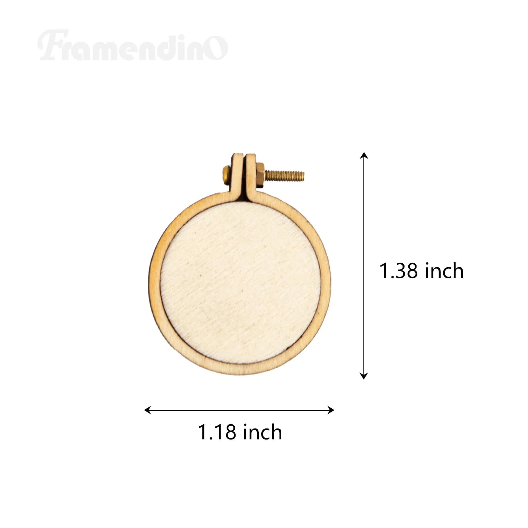 Framendino 10 Pack Oval Mini Embroidery Hoops for Crafts and Jewelry (1.38"x1.18") - view 2