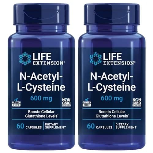 Life Extension N-Acetyl-L-Cysteine (NAC) 600 mg Capsules | Immune, Liver & Respiratory Support thumbnail 1