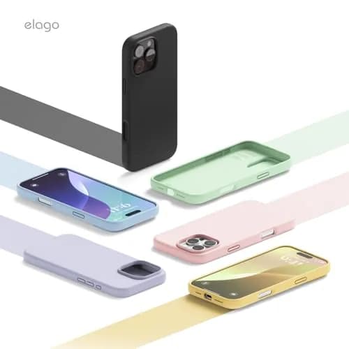 elago Premium Liquid Silicone Case for iPhone 16 Pro Orange | Full Body Shockproof Slim Cover thumbnail 8