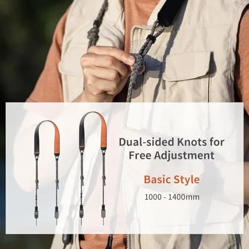 PGYTECH Camera Neck Strap Air Quick-Release for Mirrorless, Night Black | Adjustable, Strong Load, Universal Fit thumbnail 5