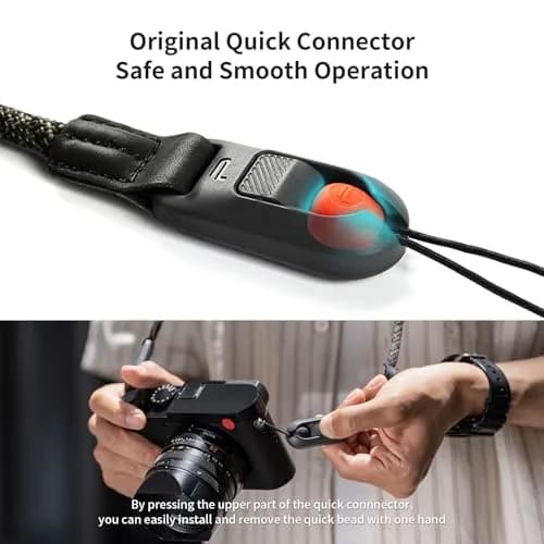 PGYTECH Camera Neck Strap Air Quick-Release for Mirrorless, Night Black | Adjustable, Strong Load, Universal Fit thumbnail 3