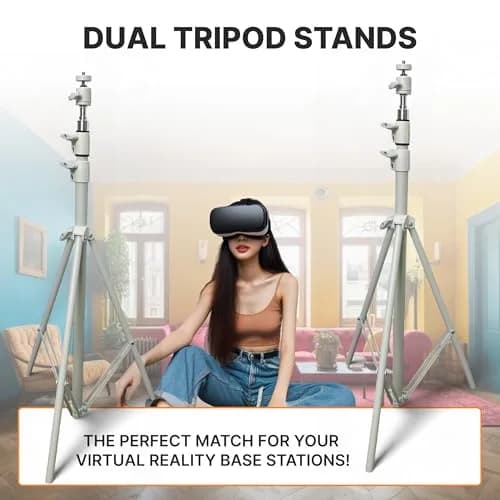 Skywin VR Tripod Stand for HTC Vive Base Station - 2 Adjustable Stands | Universal Sensor Support, Foldable & Telescopic thumbnail 3